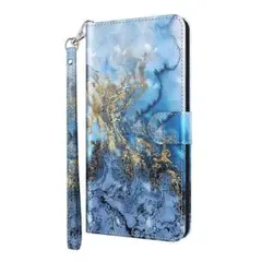 Xperia 5 II　手帳型ケース　3D花柄　高級PUレザー　薄型　カード入