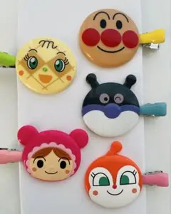 アンパンマン 前髪クリップ 5種セット