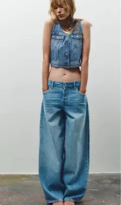 ZARA Z1975 BALLOON バルーンハイライズ デニムパンツ