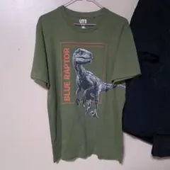 UNIQLO UT Tシャツ M ブルーラプトル　中古美品