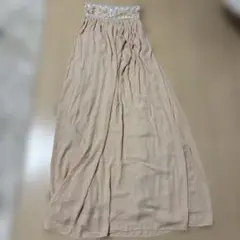 新品 DURAS デュラス ベアワンピース ロング F ベージュ ドレス
