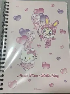 メゾピアノ×ハローキティ　ポップアップ　ノート　エンジェル