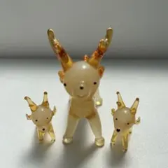 ガラス製 子鹿 フィギュア 3体セット