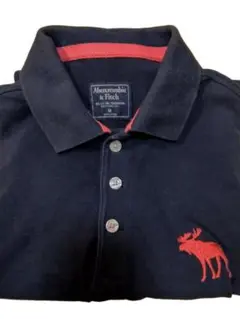 Abercrombie & Fitch ネイビー ポロ M コメント見て！