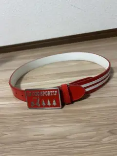 LE COQ SPORTIF レッドストライプベルト 約100cm