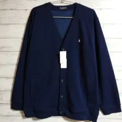 新品 MACBETH カーディガン Lサイズ ネイビー