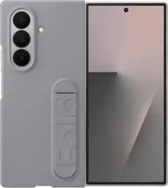 Galaxy Z Fold7 ケース 純正 シリコンケース スタンド グレー