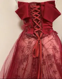 赤カラードレス(ピアス付き可能)