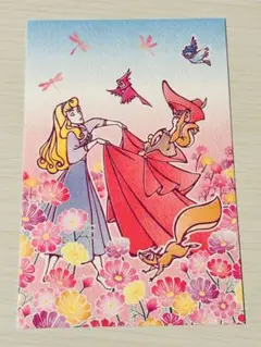 ディズニー　眠れる森の美女　オーロラ　ポストカード