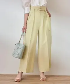 31sonsdemode ベルト付きカラーワイドパンツ