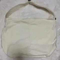 アイボリー キャンバス ショルダーバッグ