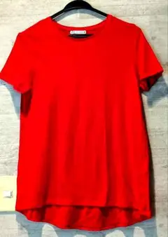 ZARAレディースTシャツ赤チュニック
