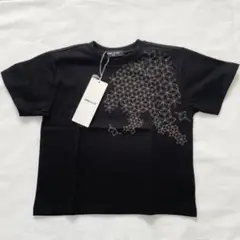 【未使用】 COMME CA ISM 和柄プリント 半袖Tシャツ 110cm