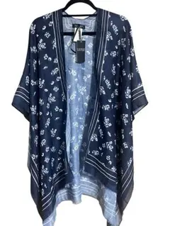 LAUREN /RALPH LAUREN花柄ネイビー/ホワイトショール未使用