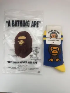 新品未使用bape kids エイプ 靴下 キッズサイズ