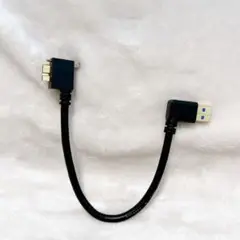 マイクロ B ハード ドライブ ケーブル 90度 左 USB 3.0 ケーブル