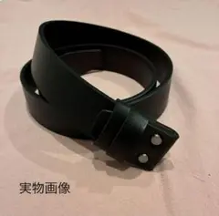 替えベルト本革 交換用ベルト バックルなし メンズ 黒 牛革 ビジネス 穴あり