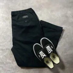 古着PolobyRalphLaurenツータックチノ黒 36×32【AA78】