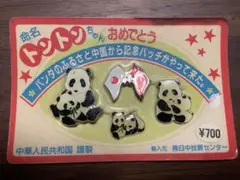 トントンちゃんおめでとうバッジ 4個セット