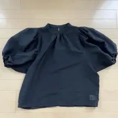 値下げ中　バルーンスリーブ 黒 トップス Fサイズ