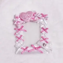 デコケース 硬質ケース 白 リボン ハート