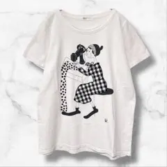 【Ricco】半袖tシャツ 刺繍 コットン100 綿 Uネック レディース 上