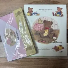 【当時物】【レア】サンリオ　Mr. Bear's Dream メモ帳　便箋　封筒