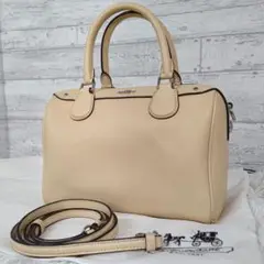 【美品/2018SS】コーチ 2way ショルダーバッグ ミニベネット レザー
