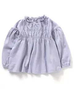 apres les cours シャーリング長袖Tシャツ ラベンダー 130