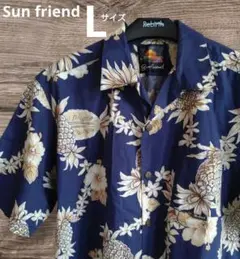 一度使用　men's Sun friend かりゆしウェア　アロハシャツ沖縄