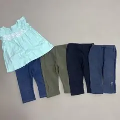 95cm 90cm 七分ズボン レギンスパンツ 半袖 5点 女の子 まとめ売り