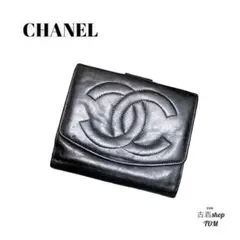 CHANEL 折財布 ココマーク ブラック