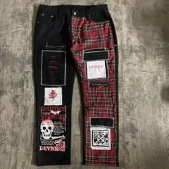 平成初期 00's アーカイブ グランジ パンクロック チェック パンツ XL