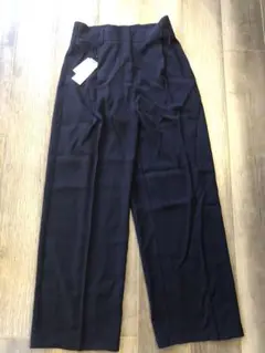 【新品】Bonjour Sagan ネイビー ツータック　ハイウエスト　パンツ