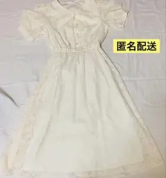 honeys 白　レースワンピース