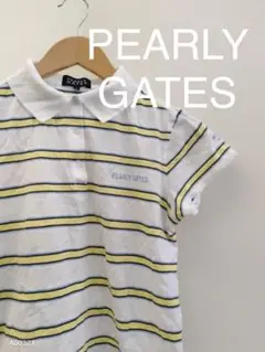 ✨注目✨ PEARLY GATES 日本製 ゴルフ ウエア ポロシャツ ボーダー