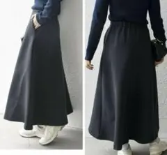 SHIPS any 美品 ダブルジャージー サーキュラー スカート