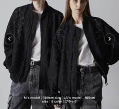 新品【CLEL】Jacquard Lace MA-1 Blouson