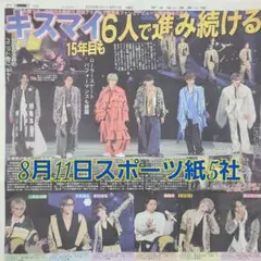 匿名配送！送料込み！ 8月11日 朝刊　 スポーツ紙全5社