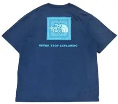 North Face ペイズリー バッグロゴ Tee Tシャツ ネイビー ブルー