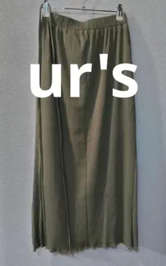 ur's オリーブグリーン スリット ロングスカート S