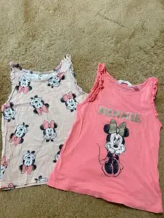 H&M ミニーマウス　ミニーちゃん　タンクトップ　ノースリーブ　2枚セット