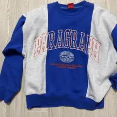 PARAGRAPH ロゴ スウェット 青 グレー