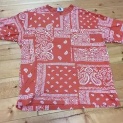 H&M オーバーサイズ Tシャツ M バンダナ柄