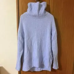 【美品】liriito ブルー　ニット　タスマニアラム　ウール100%
