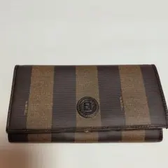 フェンディ 長財布 ペカン 黒×ベージュ