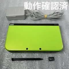 【動作品】Newニンテンドー3DSLL 本体ライム×ブラック 充電器セット