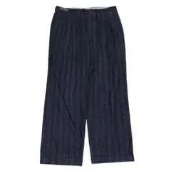 ベルギー ヴァンギルス タックパンツ W32 太め 2タック チェック柄k45
