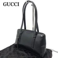 【極美品】GUCCI オールレザー スタッズ トートバッグ チャーム付き 黒