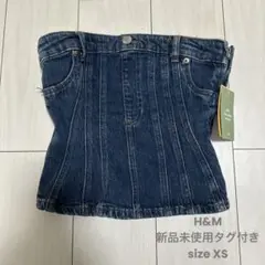 H&M デニムベアトップ